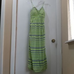 Green/gray maxi dress, Sz S